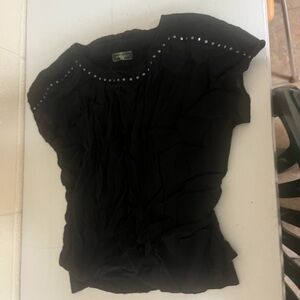 Mint Velvet Chic studded Black Blouse